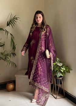 Purple Kurta Set (From the Sitara Festive Ready-to-Wear Collection)