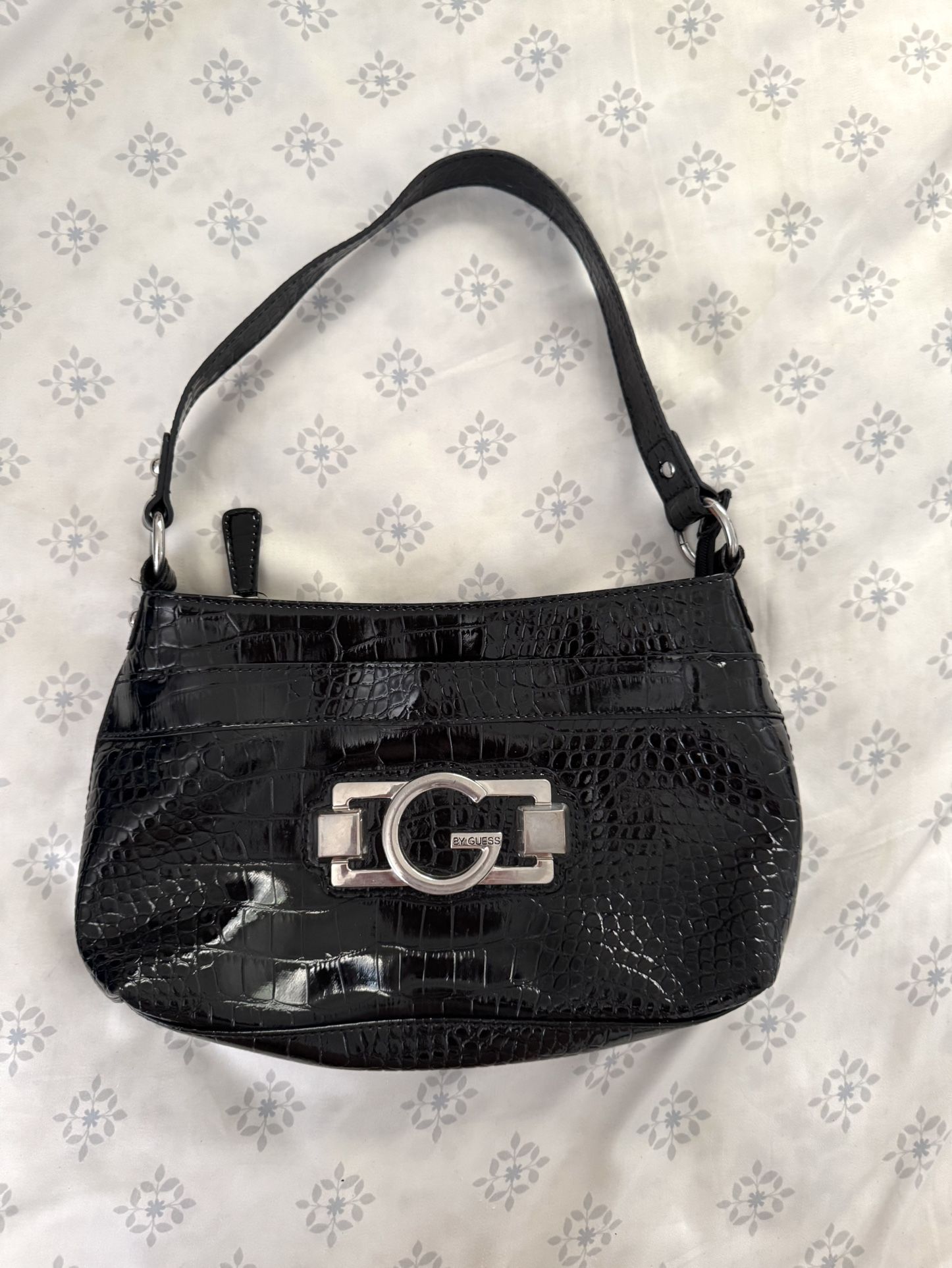 vintage guess black shoulder bag