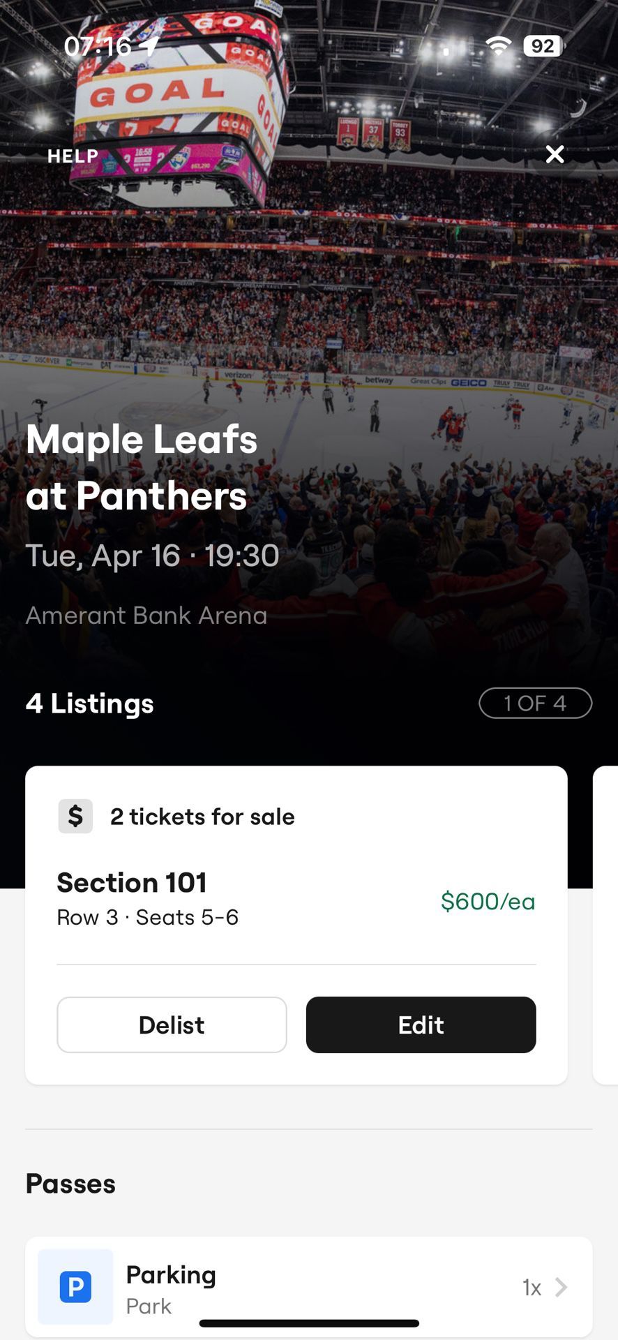 Florida Panthers Vs Maple Leafs 4/16/24