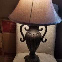 Bronze color porcelain lamp $20.