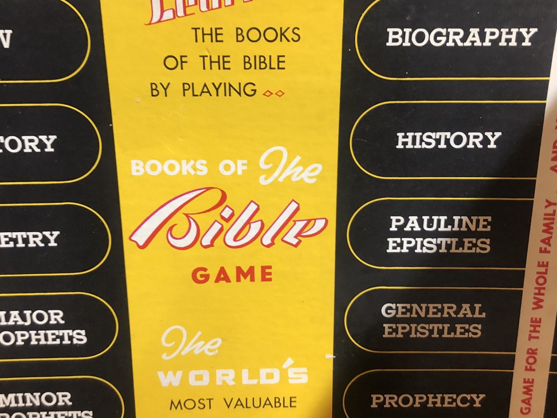 Vintage 1962 BOOKS OF THE BIBLE Board Game - Learn Christian Family Youth Group