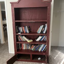 Rustic Red Book Shelf