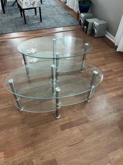 2 Glass Side Tables