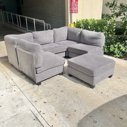 6 Piece Gray Modular Sectional Couch 🚛 SAME DAY DELIVERY!