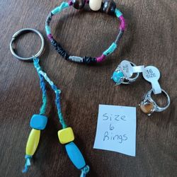 Keychain, Bracelet And Rings