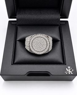 925 Sterling Silver 2.75CTW MOISSANITE Round Pave Men’s Ring Size 10 or 11