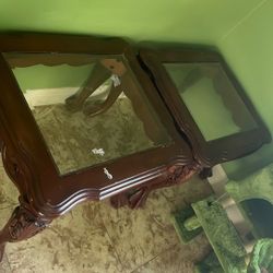 Brown end tables 