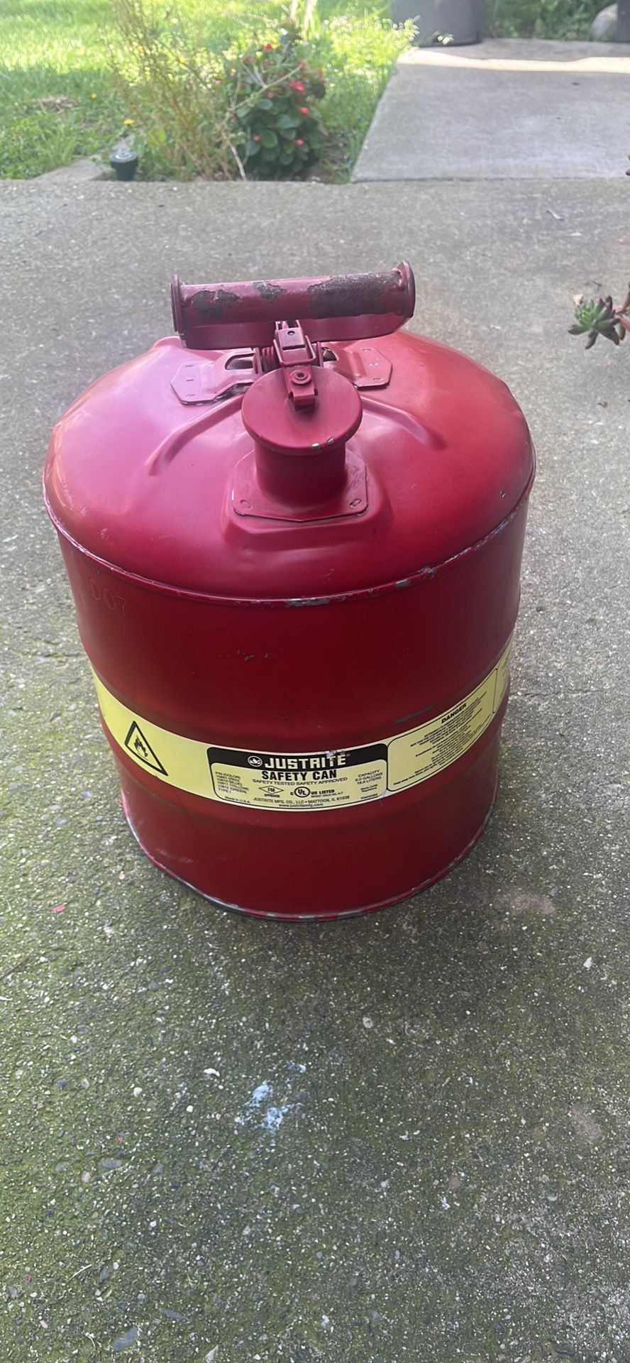 Justrite 5 Gallon Safety Can