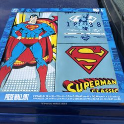 3 piece superman canvas decor