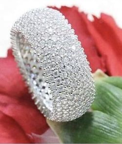 Silver engagement ring