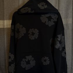 Denim Tears Black Monochrome Hoodie