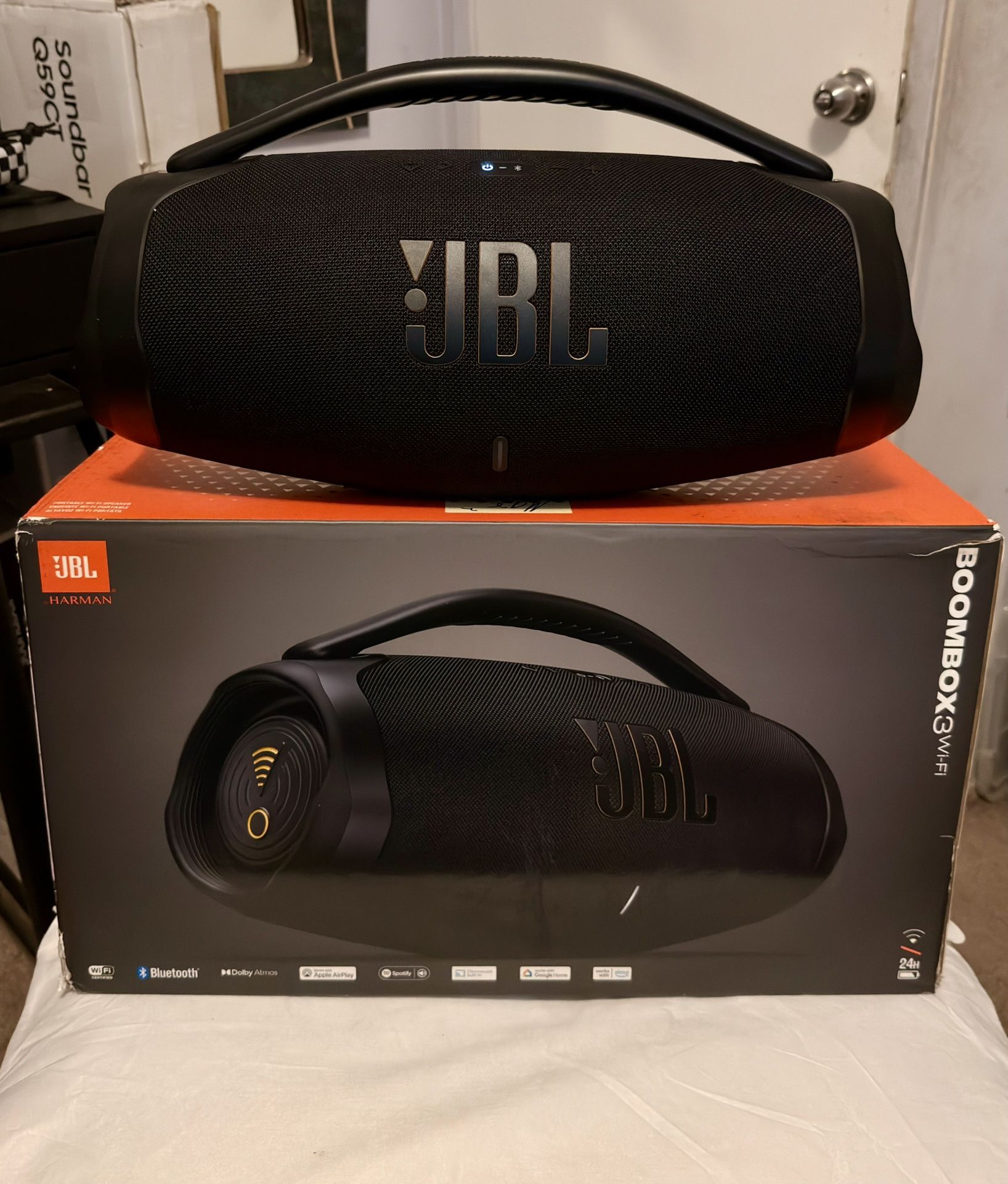 JBL Boombox 3 WiFi | Bluetooth Portable Speaker, Massive Bass, 24-Hour Battery, Water Resistant