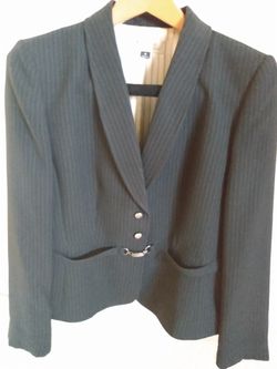Tahari Navy Striped Suit, size 10