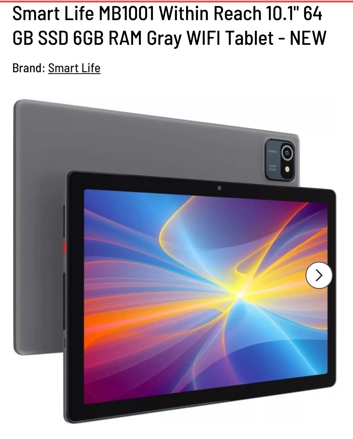 Smart Life MB1001 10.1in Tablet 64GB & 6 GB RAM