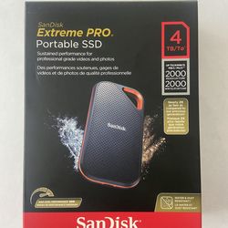 SanDisk 4TB Extreme PRO External Solid State Drive, Black - SDSSDE81-4T00-G25