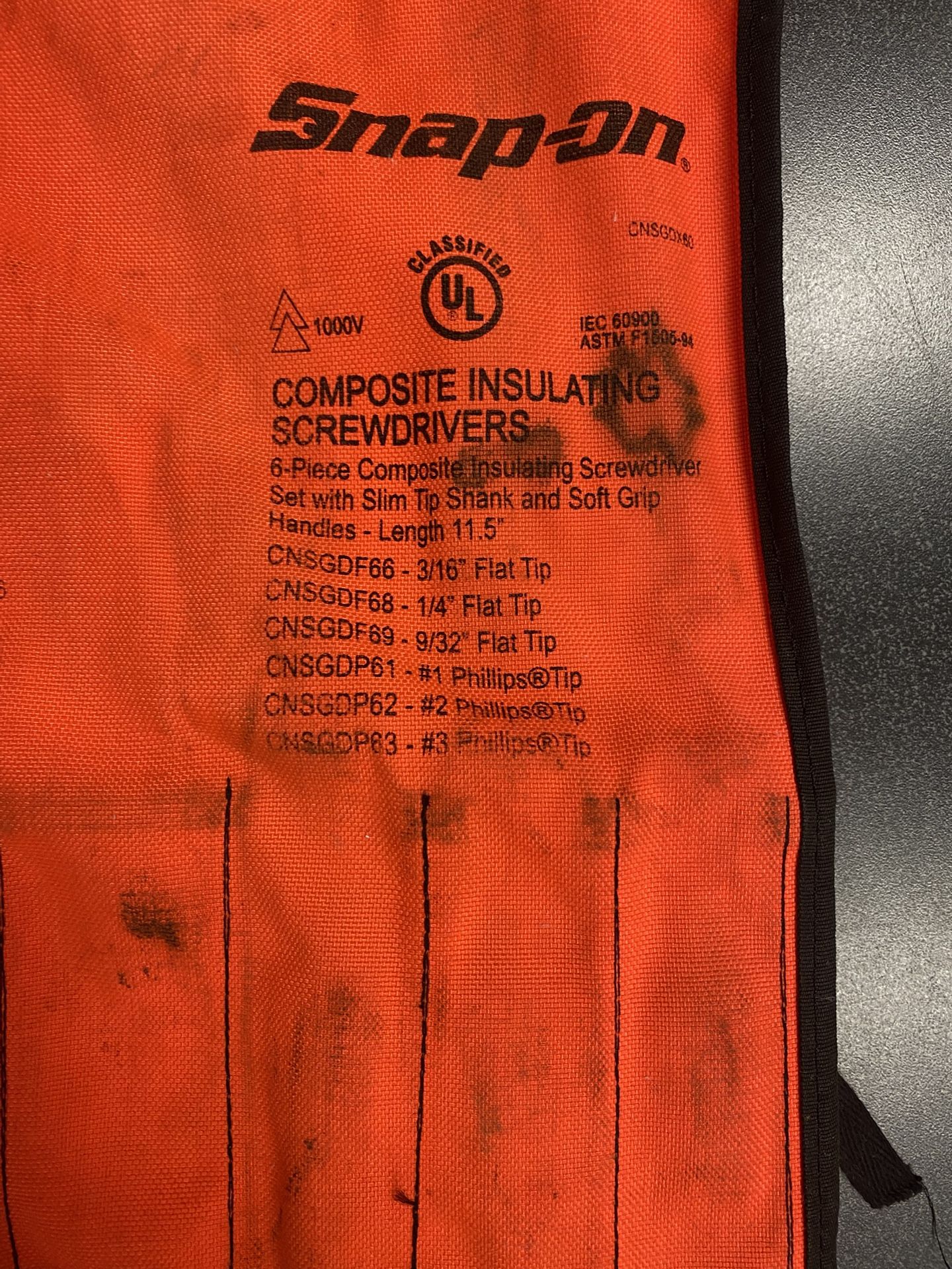 Snap on Non Conductive Screwdriver Set 