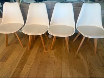 white midcentury modern dining chairs upholstered plastic shell