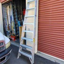 werner professional 10 ft aluminum A-frame ladder