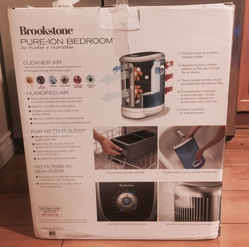 Brookstone Pure Ion Bedroom Air Purifier &a Humidifier for Sale in