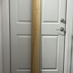 Wooden Growth Measurements Rulers 5 Feet