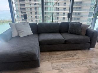 Grey sofa west elm