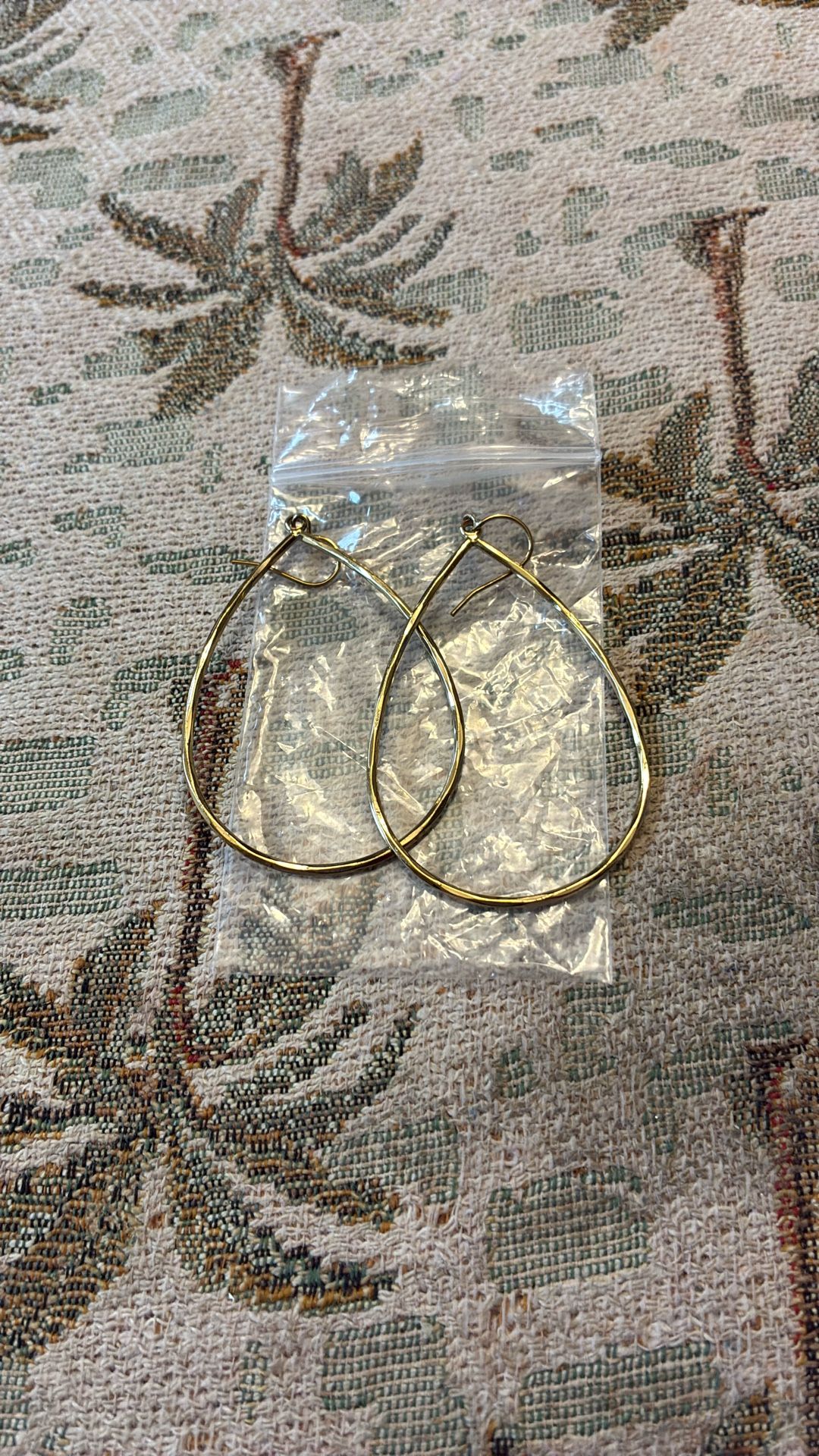 Teardrop Gold Plated Earrings