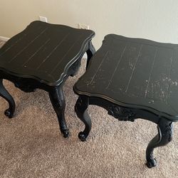 Black “Weathered” Endtables