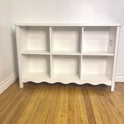 Kids White 6 Cube Bookshelf Storage Bookcase