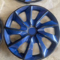 Like New Blue 17” Wheel Covers Hubcaps —All 4 For $25