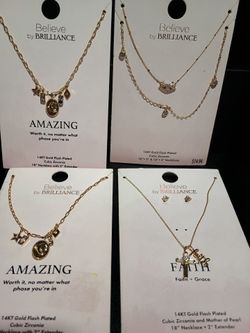 Believe by Brilliance and Jessica Simpson Necklace and Earring Sets