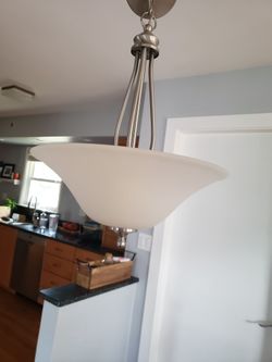 3 Light Brushed Nickel Pendant Light Chandelier