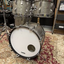 Rogers Holiday 4pc Drum Set Silver Sparkle 