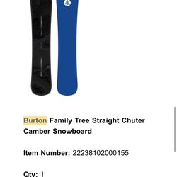 Burton family tree Snowboard With Bindings