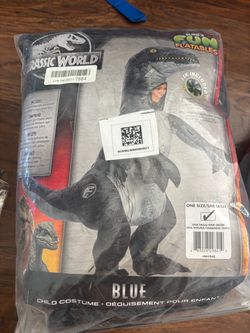Jurassic park original inflatable blue dinosaur costume