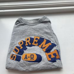 Supreme Alpha Omega Tee Heather Grey Size S