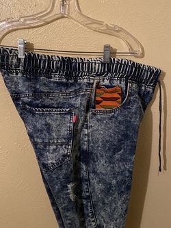 African Motherland Design Blue Jean Shorts