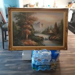 Oil PAINTING In EXCELLENT CONDITION 49" X 38" 
