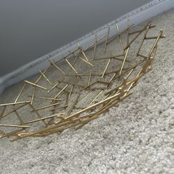 Gold Wire Abstract Decor Bowl