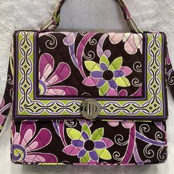 Vera Bradley Floral Crossbody Bag With Removable Strap 