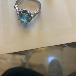 Sterling Gem Stone Rings (new)size 8