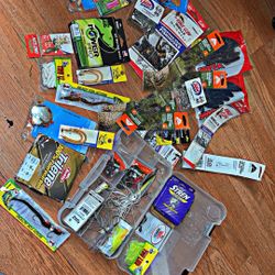 Fishing Box For Taco Three Spools Of Line Brand New lures, hooks, weights, etc.