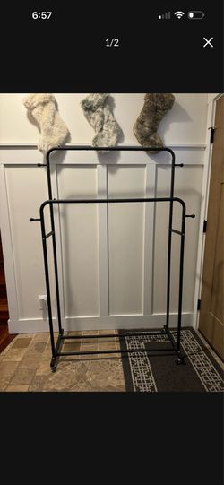 Free standing closet on wheels