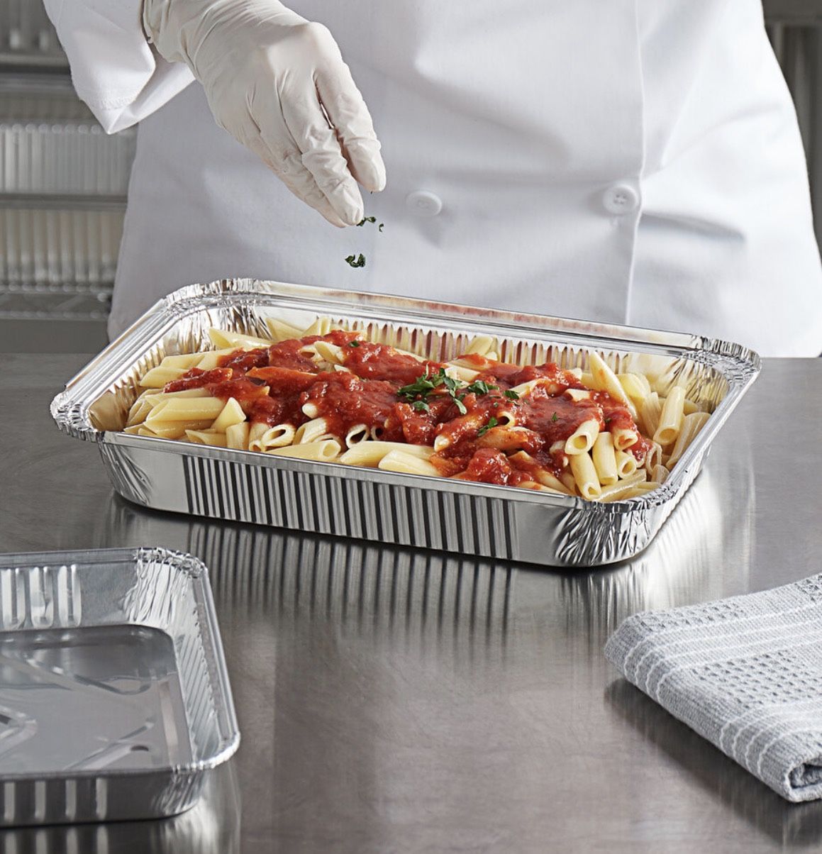 Choice 4 lb. Oblong Foil Take-Out Container 63 Case