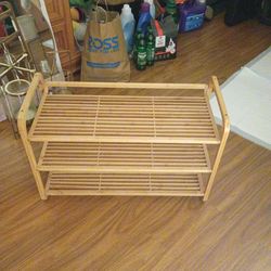 Bamboo  shoes  rack