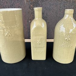 New Revol France Oil And Vinegar Cruets And Utensil Holder