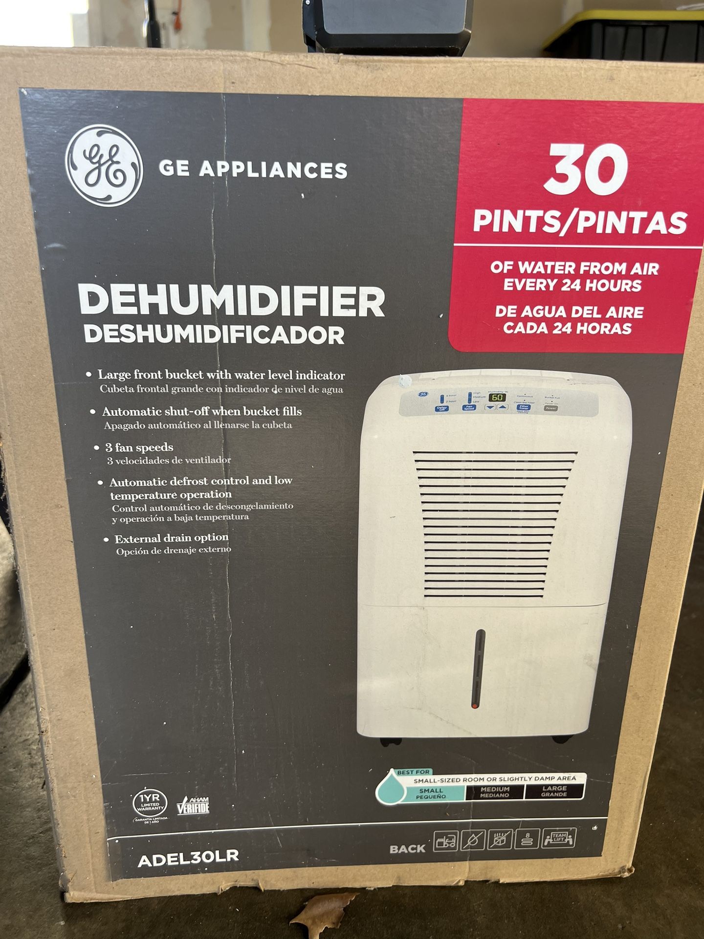 General Electric 30 Pints Dehumidifier For Sale , Original Condition