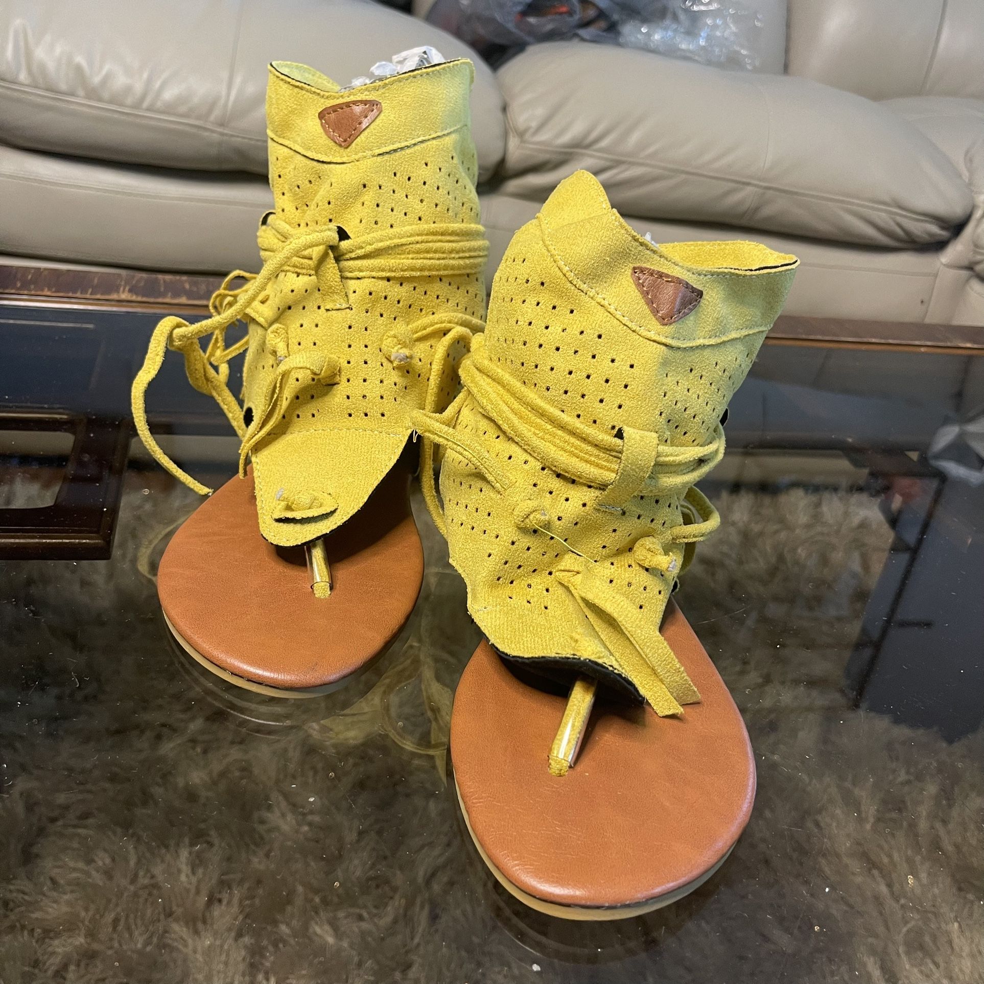Yellow Sandals $15