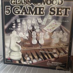 Glass And Wood Chess 