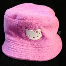 Youth pink Hello Kitty bucket hat (One Size] 