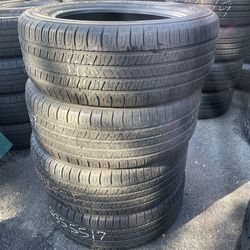 235/55R17 Goodyear 235/55/17 set of 4 matching used tires in great condition. 225$ for 4 tires plus tax.  Mount available but not included. Wheel alig